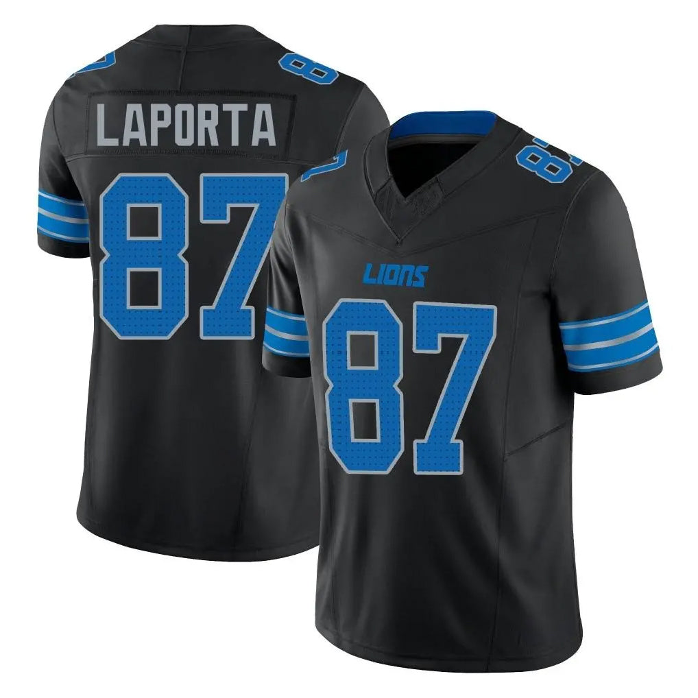 Kooe D.Lions #87 Sam LaPorta Player Black Alternate Vapor F.U.S.E. Limited Home Game Stitched Jerseys