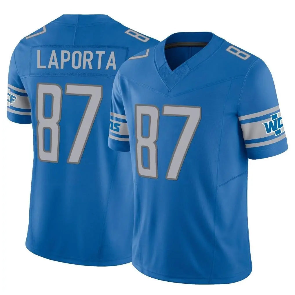 Kooe D.Lions #87 Sam LaPorta Player Blue Vapor F.U.S.E. Limited Home Game Stitched Jerseys
