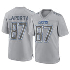 Kooe D.Lions #87 Sam LaPorta Player Gray Atmosphere Fashion Home Game Stitched Jerseys