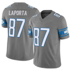 Kooe D.Lions #87 Sam LaPorta Player Gray Vapor F.U.S.E. Limited Home Game Stitched Jerseys