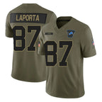 Kooe D.Lions #87 Sam LaPorta Player Olive 2025 Salute To Service Limited Home Game Stitched Jerseys