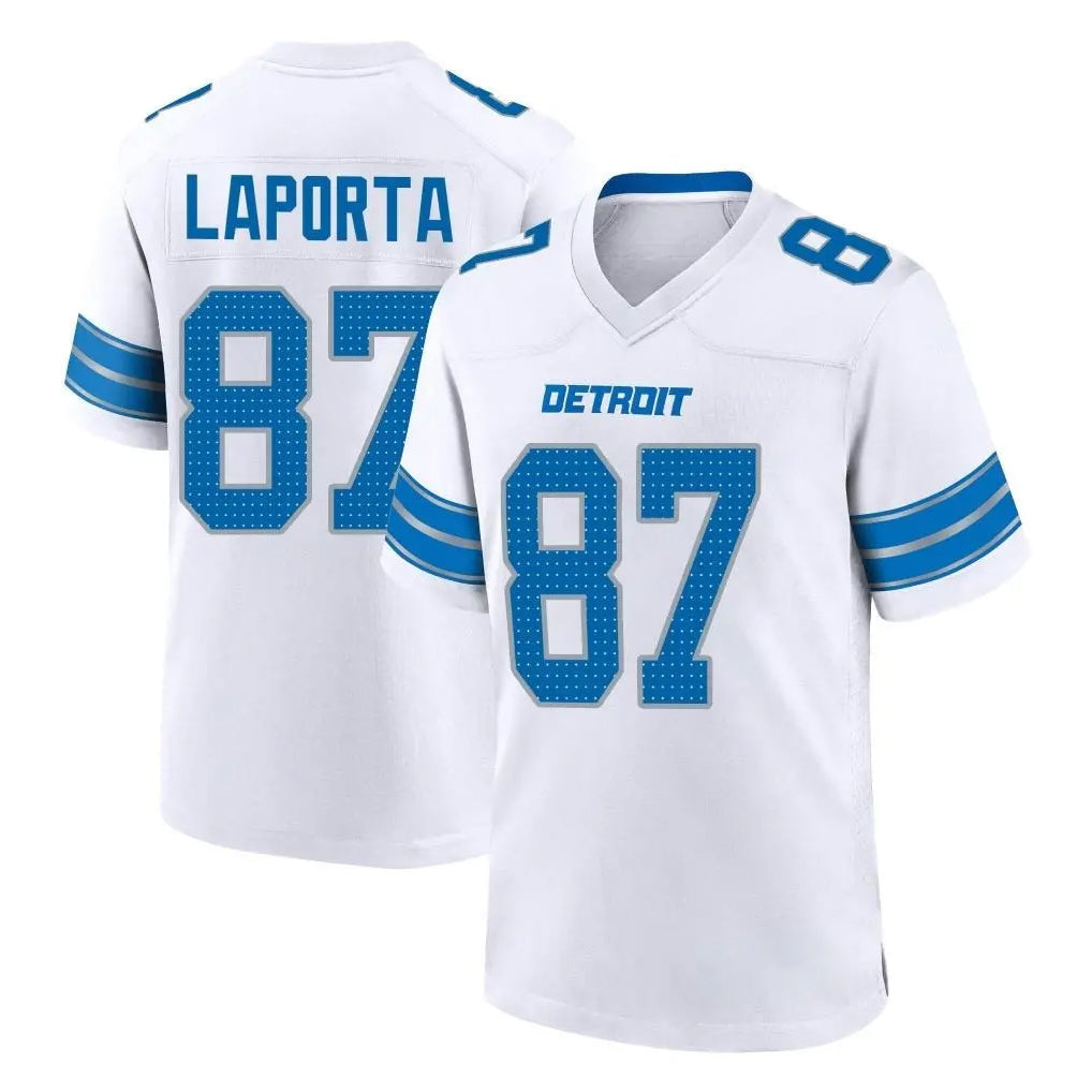 Kooe D.Lions #87 Sam LaPorta Player White Alternate Home Game Stitched Jerseys