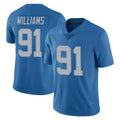 Kooe D.Lions #91 Tyleik Williams Player Blue Limited Throwback Vapor Untouchable Stitched Jerseys