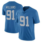 Kooe D.Lions #91 Tyleik Williams Player Blue Limited Throwback Vapor Untouchable Stitched Jerseys