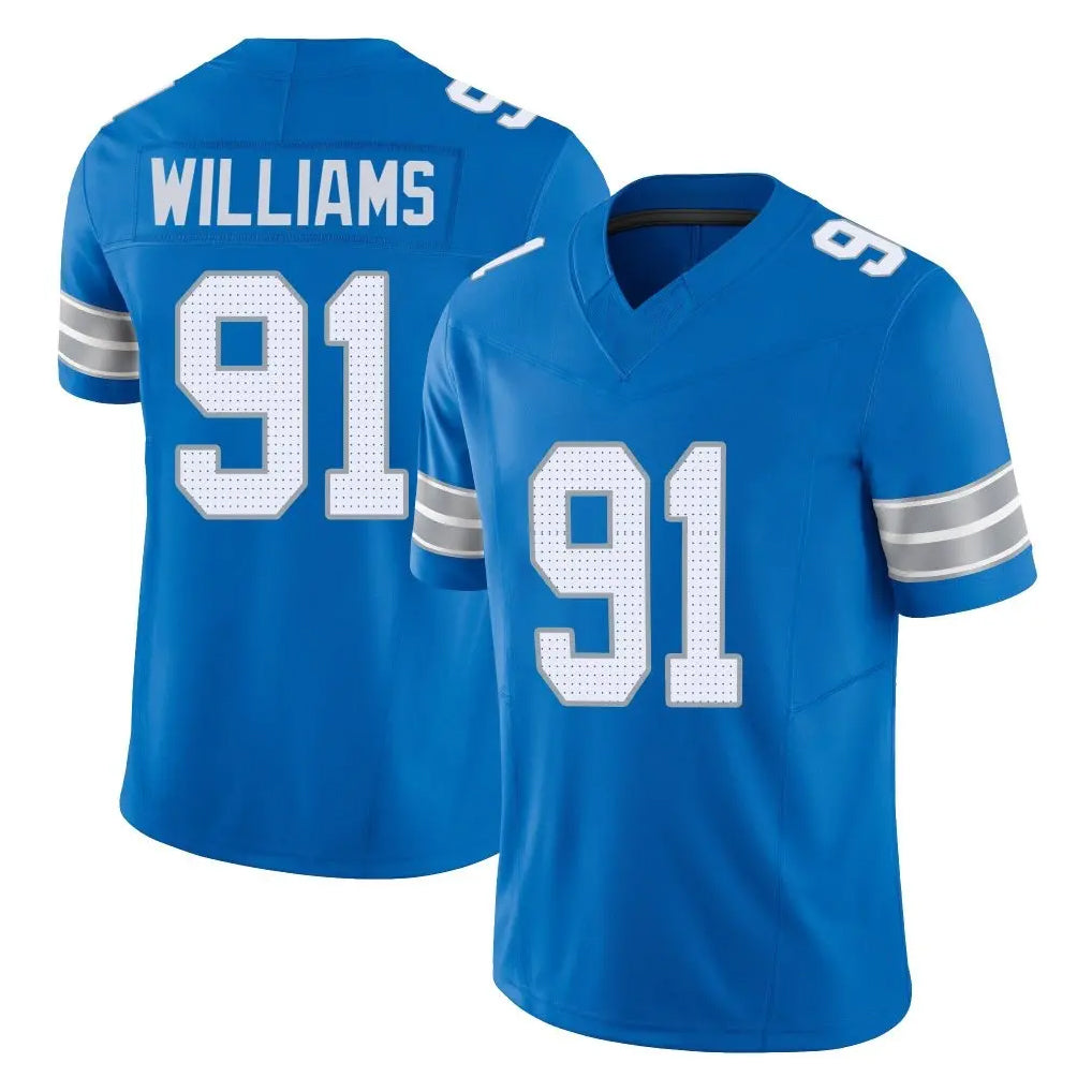 Kooe D.Lions #91 Tyleik Williams Player Blue Limited Vapor F.U.S.E. Alternate Home Game Stitched Jerseys