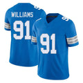Kooe D.Lions #91 Tyleik Williams Player Blue Limited Vapor F.U.S.E. Alternate Home Game Stitched Jerseys