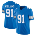 Kooe D.Lions #91 Tyleik Williams Player Blue Limited Vapor F.U.S.E. Alternate Home Game Stitched Jerseys