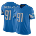 Kooe D.Lions #91 Tyleik Williams Player Blue Vapor F.U.S.E. Limited Home Game Stitched Jerseys