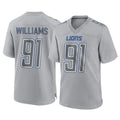 Kooe D.Lions #91 Tyleik Williams Player Gray Atmosphere Fashion Home Game Stitched Jerseys