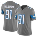 Kooe D.Lions #91 Tyleik Williams Player Gray Vapor F.U.S.E. Limited Home Game Stitched Jerseys