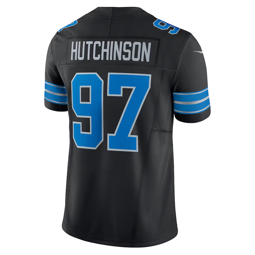 Kooe D.Lions #97 Aidan Hutchinson Black 2nd Alternate Vapor F.U.S.E. Limited Stitched Jerseys