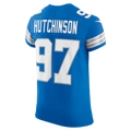 Kooe D.Lions #97 Aidan Hutchinson Blue Team Vapor F.U.S.E. Elite Stitched Jerseys