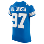 Kooe D.Lions #97 Aidan Hutchinson Blue Team Vapor F.U.S.E. Elite Stitched Jerseys