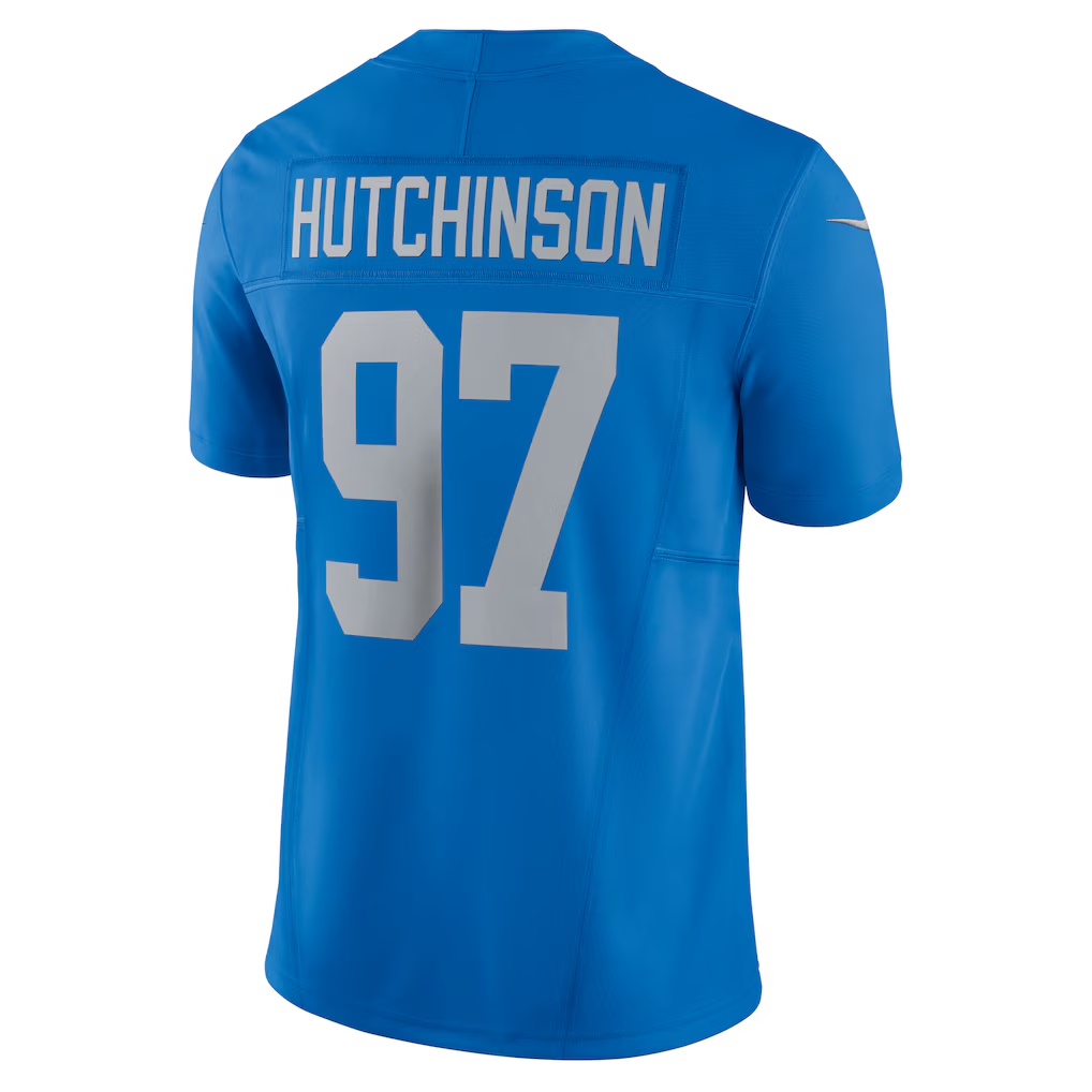 Kooe D.Lions #97 Aidan Hutchinson Blue Vapor F.U.S.E. Alternate Limited Stitched Jerseys
