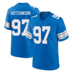 Kooe D.Lions #97 Aidan Hutchinson Gibbs Player Blue Alternate Home Game Stitched Jerseys