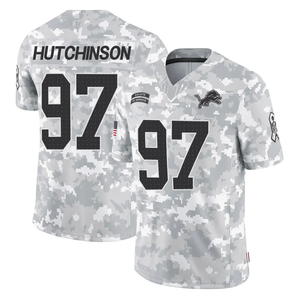 Kooe D.Lions #97 Aidan Hutchinson Player Arctic Camo Salute To Service Limited Stitched Jerseys