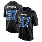 Kooe D.Lions #97 Aidan Hutchinson Player Black Fashion Home Game Stitched Jerseys