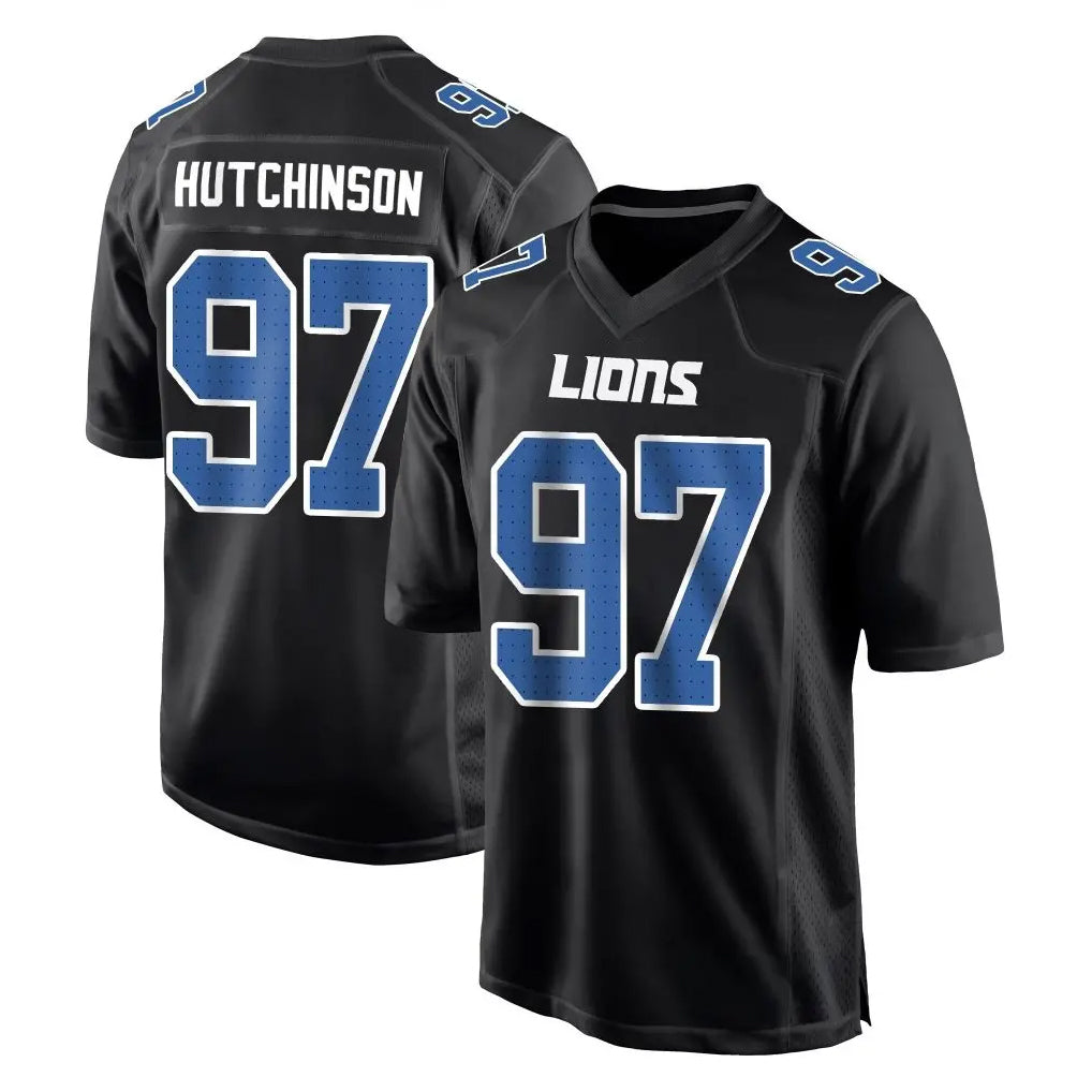 Kooe D.Lions #97 Aidan Hutchinson Player Black Fashion Home Game Stitched Jerseys