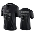 Kooe D.Lions #97 Aidan Hutchinson Player Black REFLECTIVE Limited Stitched Jerseys