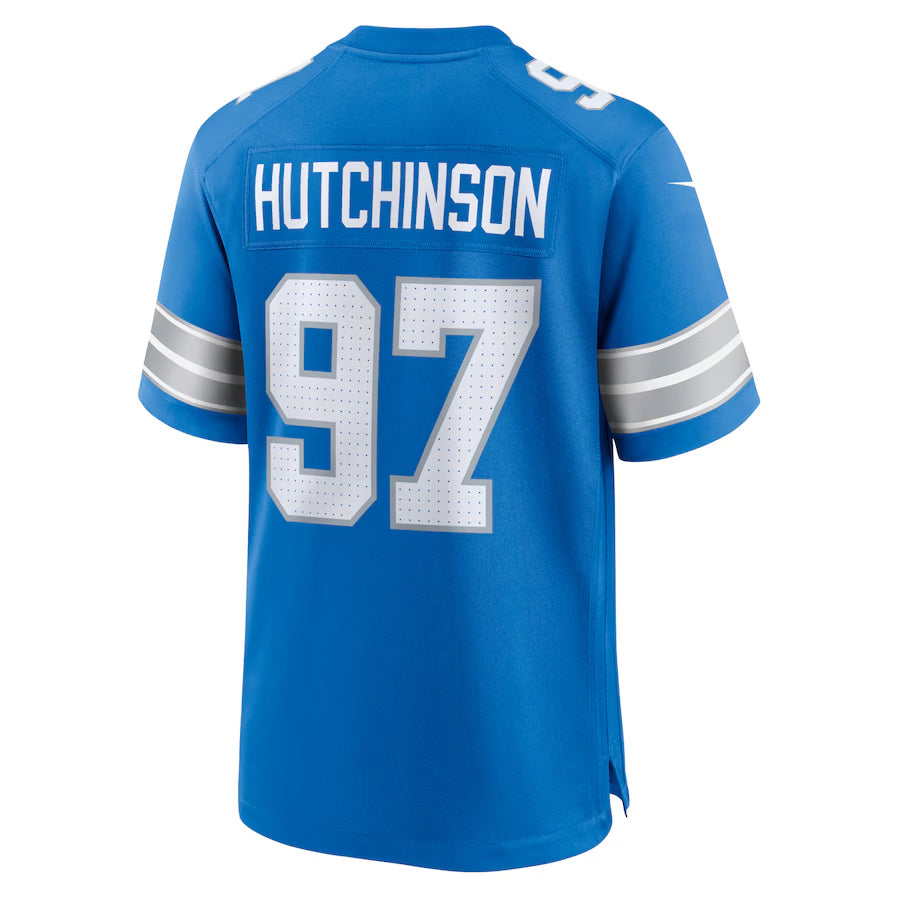 Kooe D.Lions #97 Aidan Hutchinson Player Blue Home Game Stitched Jerseys