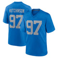 Kooe D.Lions #97 Aidan Hutchinson Player Blue Limited Throwback Vapor Untouchable Stitched Jerseys