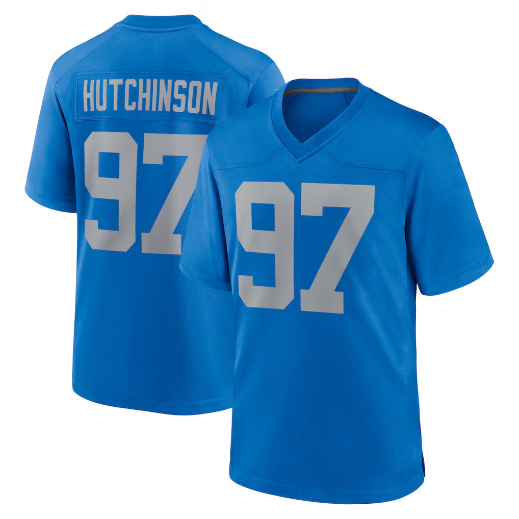 Kooe D.Lions #97 Aidan Hutchinson Player Blue Limited Throwback Vapor Untouchable Stitched Jerseys