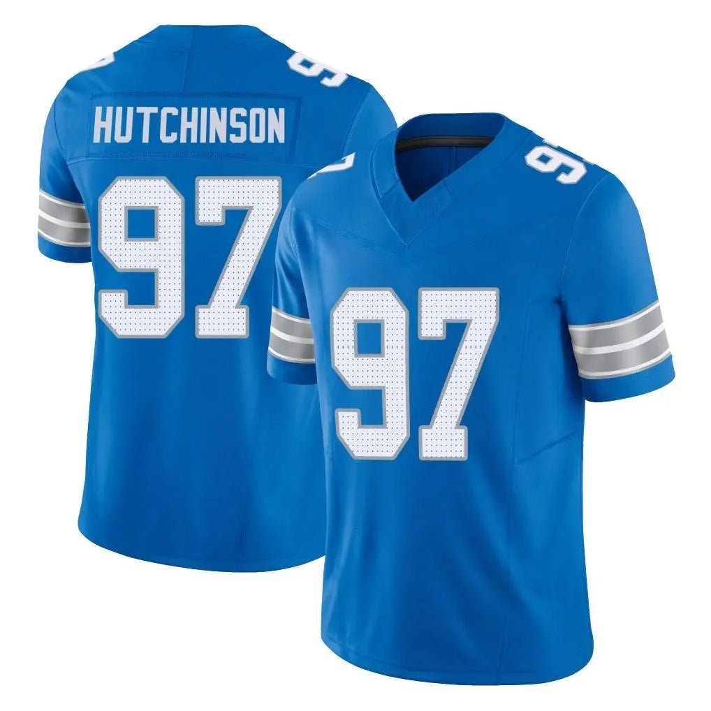 Kooe D.Lions #97 Aidan Hutchinson Player Blue Limited Vapor F.U.S.E. Alternate Home Game Stitched Jerseys
