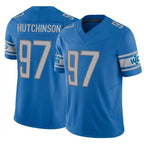 Kooe D.Lions #97 Aidan Hutchinson Player Blue Vapor F.U.S.E. Limited Home Game Stitched Jerseys
