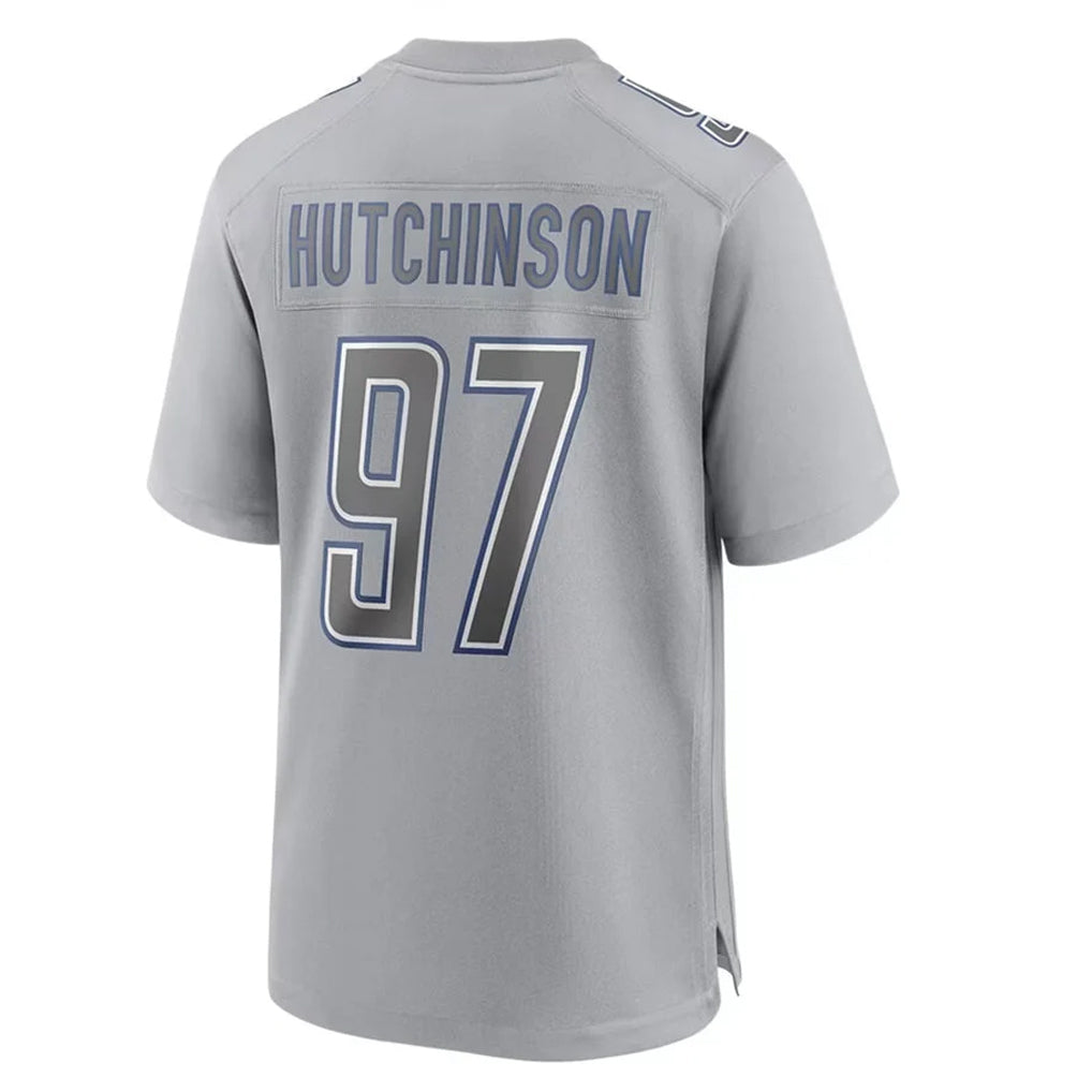 Kooe D.Lions #97 Aidan Hutchinson Player Gray Atmosphere Fashion Home Game Stitched Jerseys