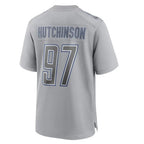 Kooe D.Lions #97 Aidan Hutchinson Player Gray Atmosphere Fashion Home Game Stitched Jerseys