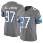 Kooe D.Lions #97 Aidan Hutchinson Player Gray Vapor F.U.S.E. Limited Home Game Stitched Jerseys