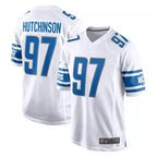 Kooe D.Lions #97 Aidan Hutchinson Player White Home Game Stitched Jerseys