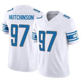 Kooe D.Lions #97 Aidan Hutchinson Player White Vapor F.U.S.E. Limited Home Game Stitched Jerseys