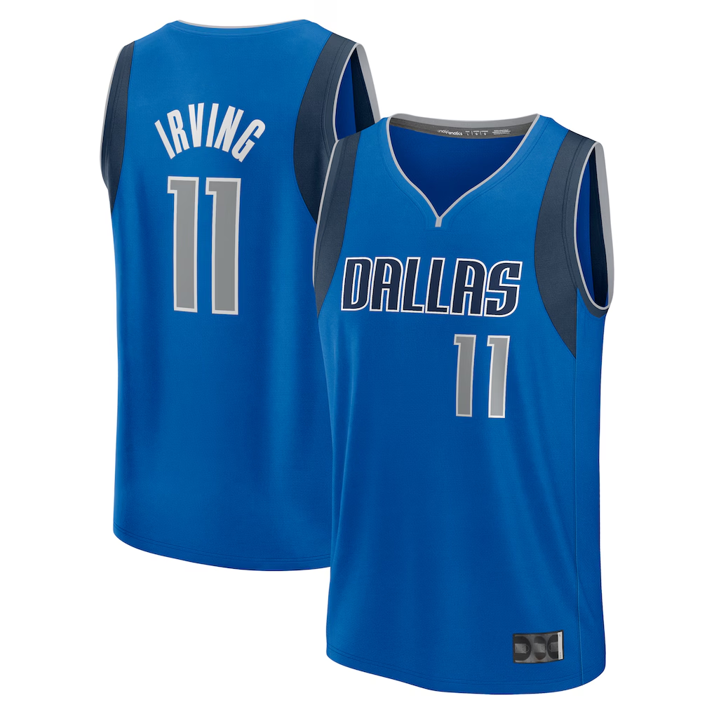 Kooe D.Mavericks #11 Kyrie Irving Blue Fast Break Replica Player Jerseys - Icon Edition