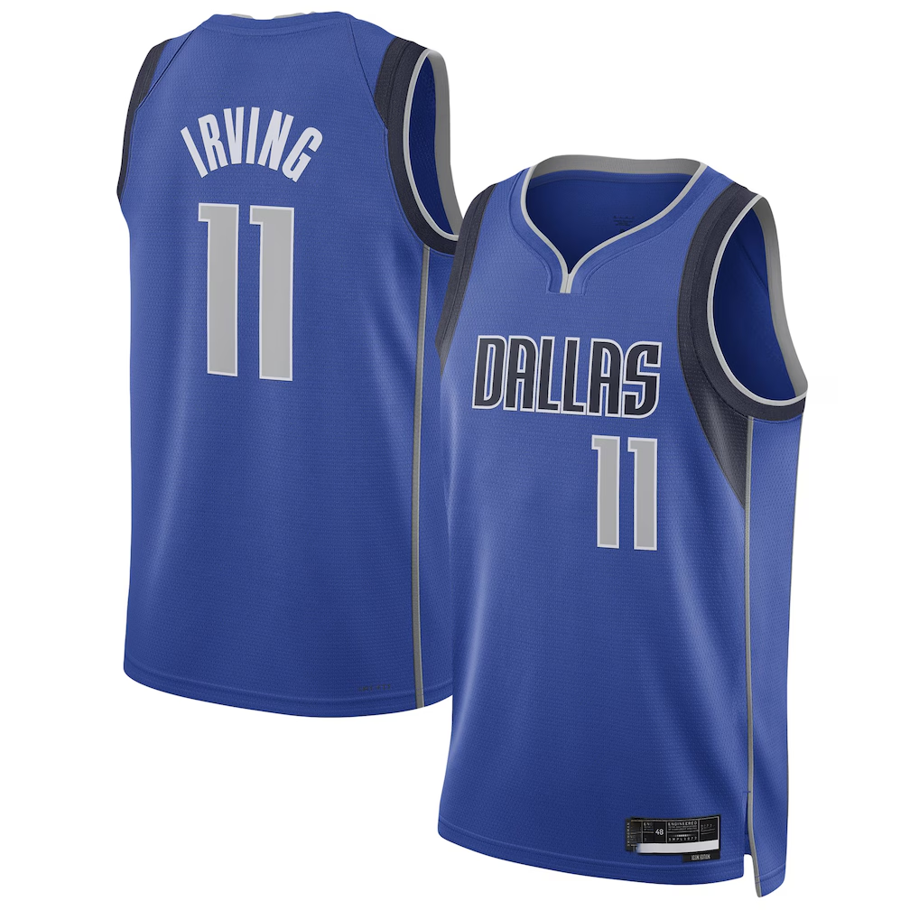 Kooe D.Mavericks #11 Kyrie Irving Blue Swingman Jerseys - Icon Edition
