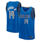 Kooe D.Mavericks #14 Morez Johnson Jr. Blue 2026 Draft First Round Pick Fast Break Jerseys - Icon Edition