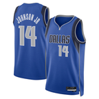 Kooe D.Mavericks #14 Morez Johnson Jr. Blue Icon Swingman Stitched Jerseys
