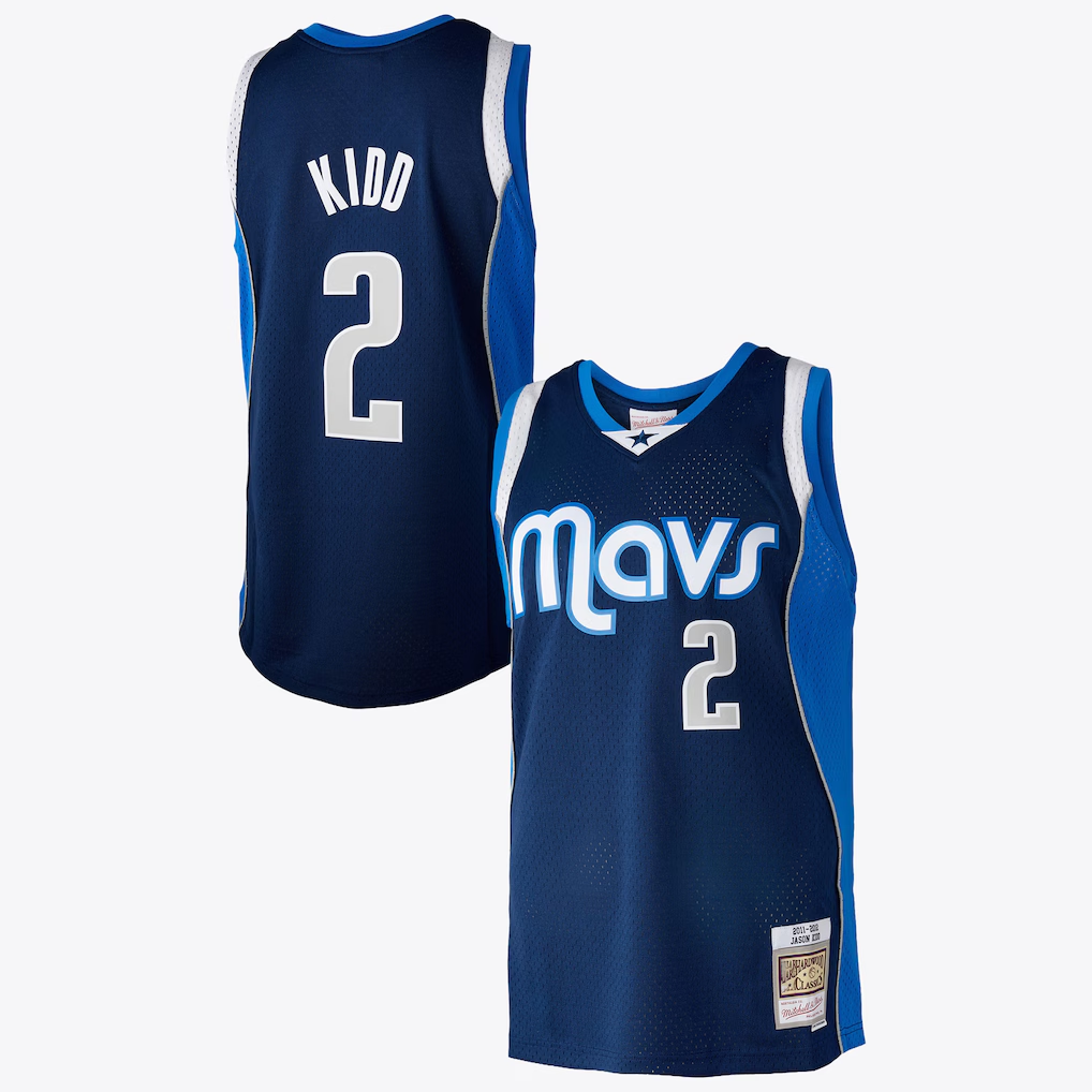 Kooe D.Mavericks #2 Jason Kidd Blue Mitchell & Ness 2011 Swingman Authentic Stitched Jerseys