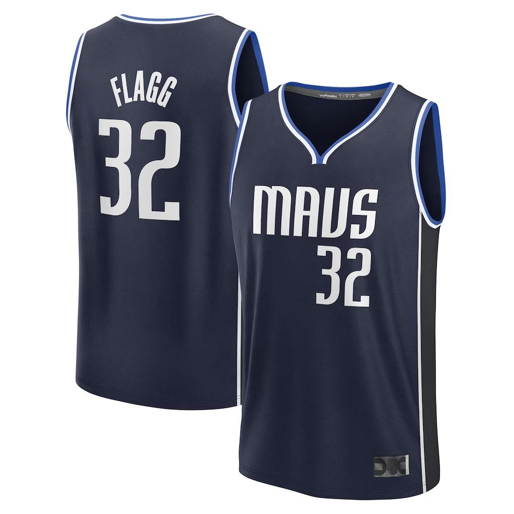 Kooe D.Mavericks #32 Cooper Flagg Navy 2025 Draft First Round Pick Fast Break Replica Jerseys - Statement Edition
