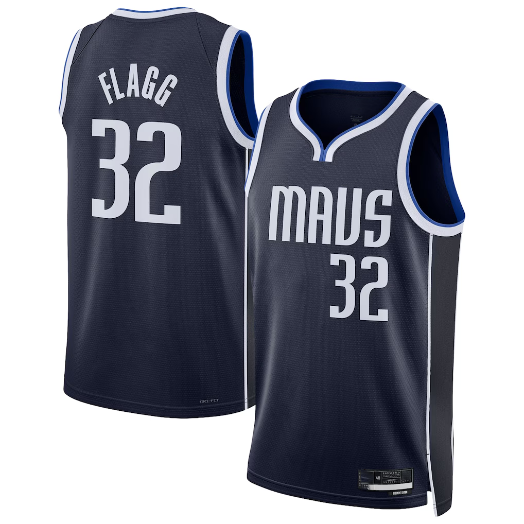 Kooe D.Mavericks #32 Cooper Flagg  Navy Swingman Jerseys - Statement Edition