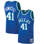 Kooe D.Mavericks #41 Dirk Nowitzki Mitchell & Ness Blue 199899 Hardwood Classics Swingman Jerseys