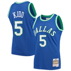 Kooe D.Mavericks #5 Jason Kidd Mitchell & Ness Blue 1994-1995 Hardwood Classics Swingman Jerseys