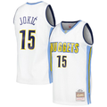Kooe D.Nuggets #15 Nikola Jokic Mitchell & Ness White 2016-17 Throwback Swingman Jerseys
