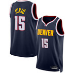 Kooe D.Nuggets #15 Nikola Jokic Navy Swingman Jerseys - Icon Edition