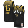 Kooe D.Nuggets #15 Nikola Jokic Rising Stars Challenge Mitchell & Ness Black Hardwood Classics Swingman Jerseys