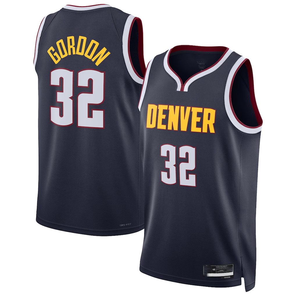 Kooe D.Nuggets #32 Aaron Gordon Navy Swingman Jerseys - Icon Edition