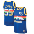 Kooe D.Nuggets #55 Dikembe Mutombo Mitchell & Ness Blue 199192 Hardwood Classics Swingman Jerseys