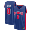 Kooe D.Pistons #0 Jalen Duren  Blue Fast Break Replica Jerseys - Icon Edition