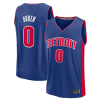 Kooe D.Pistons #0 Jalen Duren  Blue Fast Break Replica Jerseys - Icon Edition