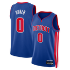 Kooe D.Pistons #0 Jalen Duren Blue Swingman Jerseys - Icon Edition